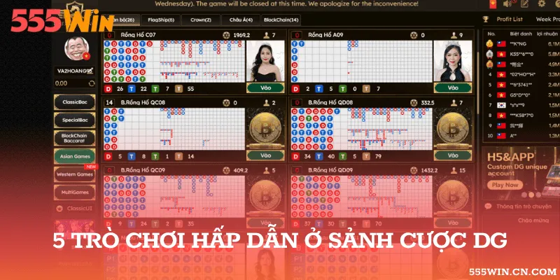 5+ sản phẩm giải trí đẳng cấp của Dream Gaming tại 555WIN